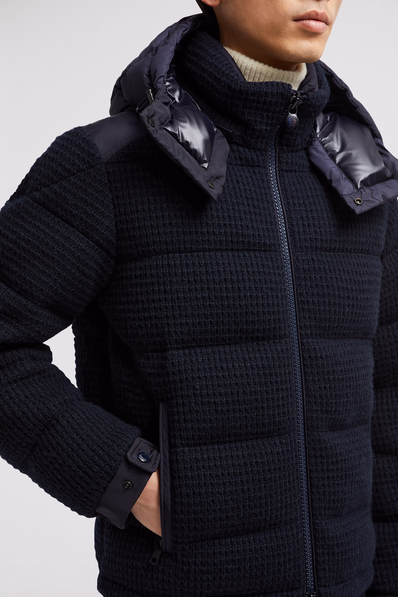 Doudoune courte à capuche Lagdei Hommes Bleu Royal Moncler 6